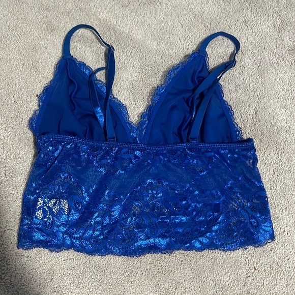 shein blue size xs lace l brallette - Picture 2 of 3